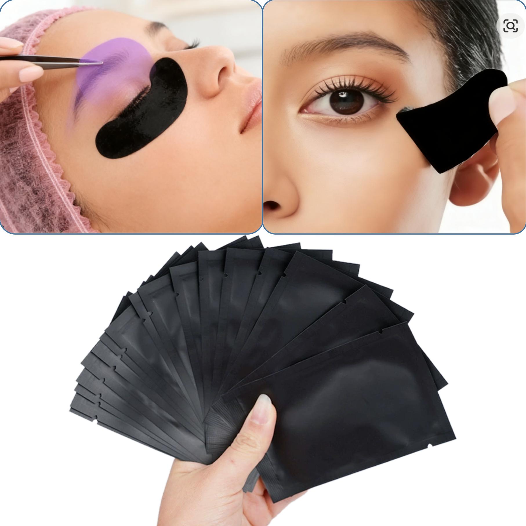 Eyelash Extension Uv - 25/50 пар черных УФ-защитных патчей для