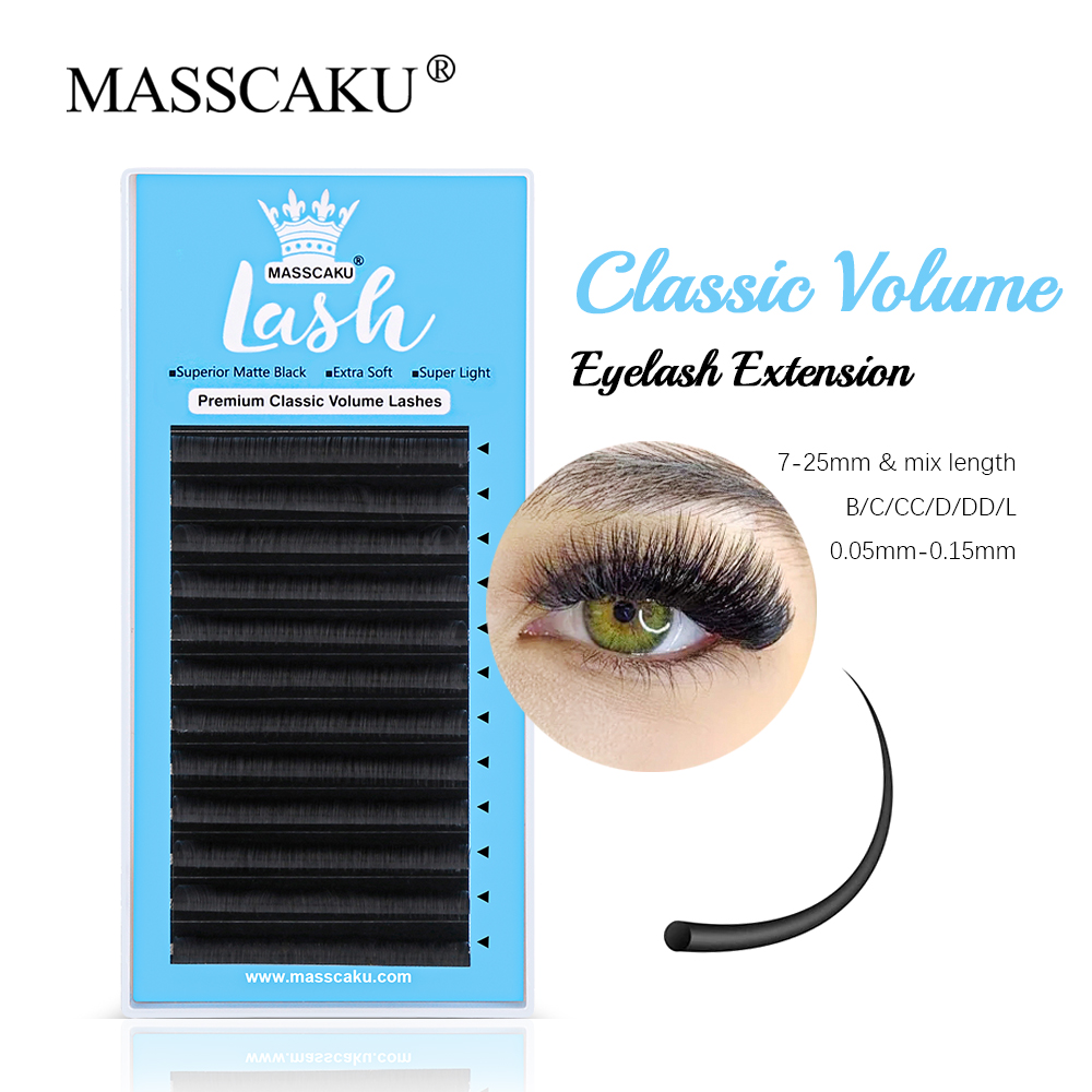 Eyelash Extensions Classic - Ресницы массажные классические для наращивания, 0,05/0,07/0,10/0,15