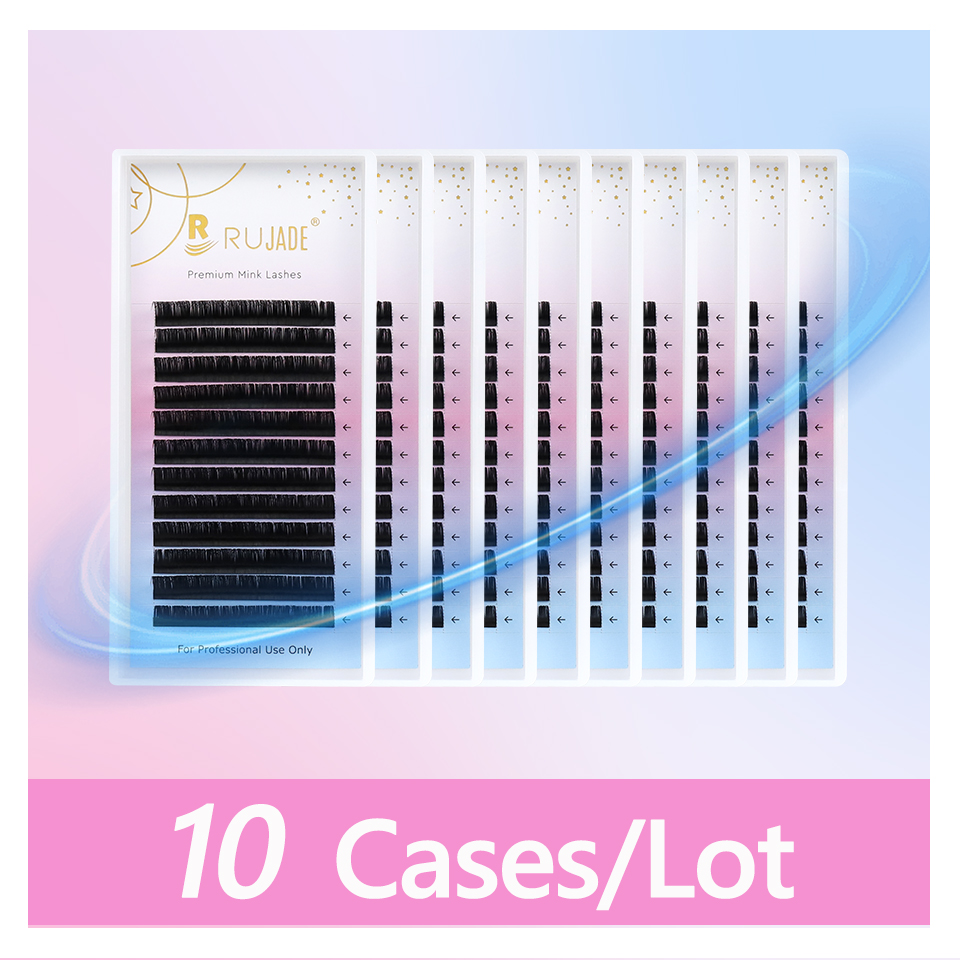 Eyelash Extensions Classic - 10 лотков, мягкие матовые черные кашемировые