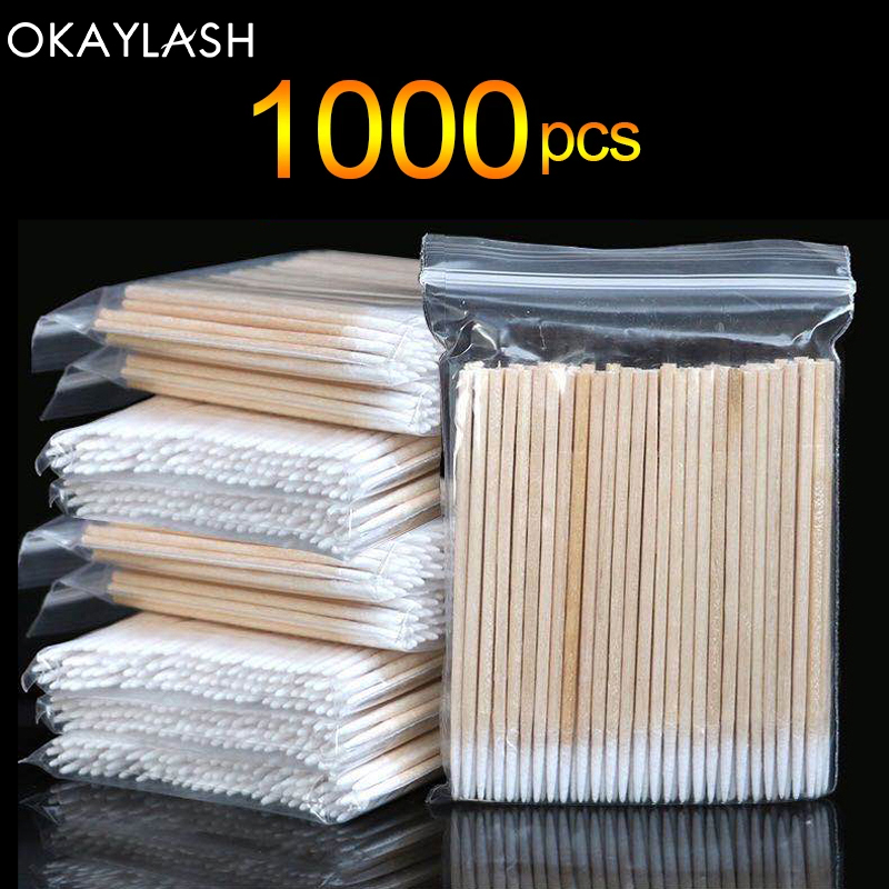 Eyelash Extension Glue Remover - 300/100 шт., одноразовые ватные палочки из