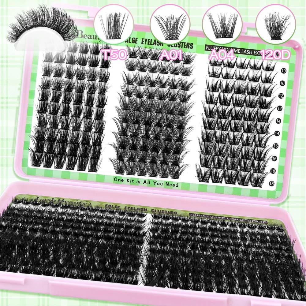 Eyelash Extension Kits - Натуральные накладные ресницы в стиле Wispy,