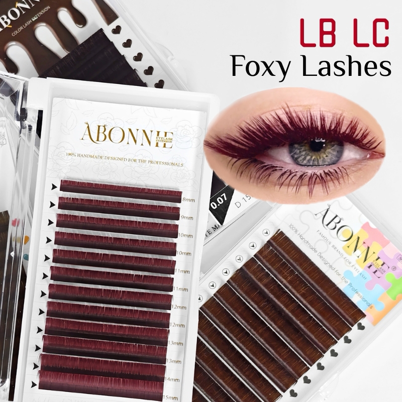Eyelash Extensions Classic - Наращивание ресниц LB LC Burgundy Lashes