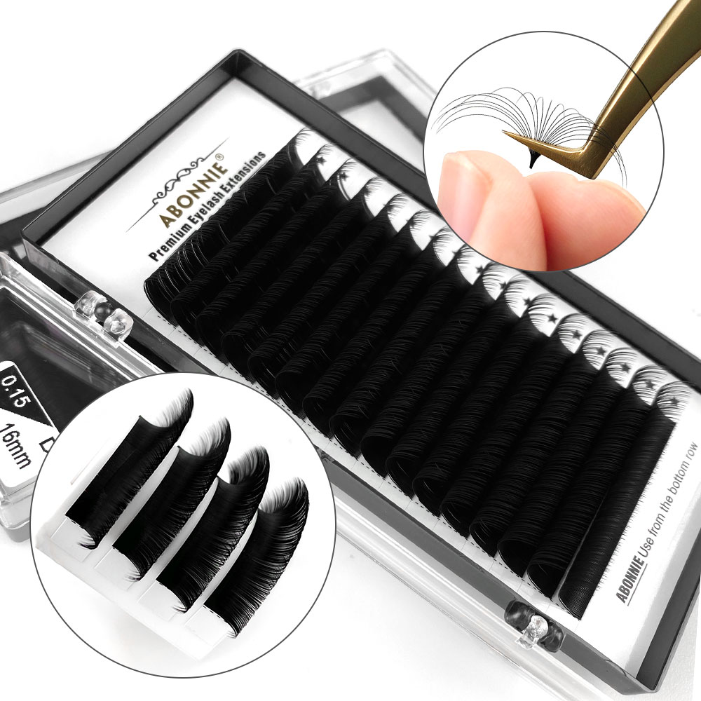 Eyelash Extensions Classic - Наращивание ресниц Abonnie, шелковые мягкие профессиональные