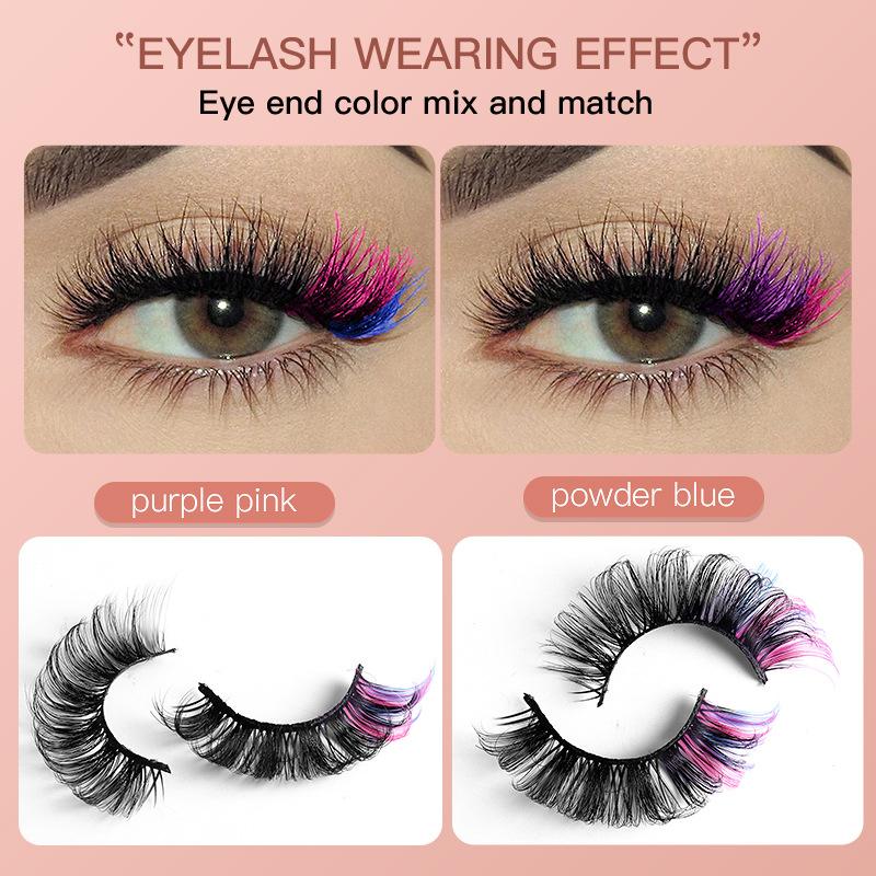 7 пар цветных накладных ресниц – обзор и цена Eyelash Extension Volume