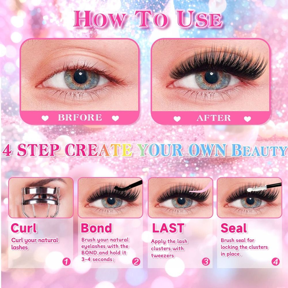 Натуральные накладные ресницы  – обзор и цена Eyelash Extension Kits