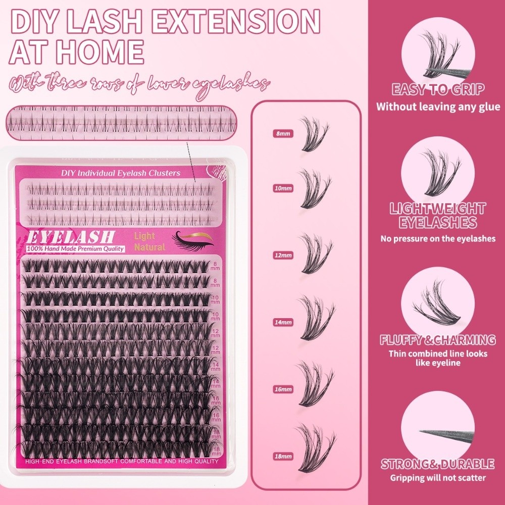 Накладные ресницы 8-18 мм: нат – обзор и цена Eyelash Extension Kits